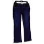 Womens Blue Denim Dark Wash Mid Rise Bootcut Leg Jeans Size 30 image number 1