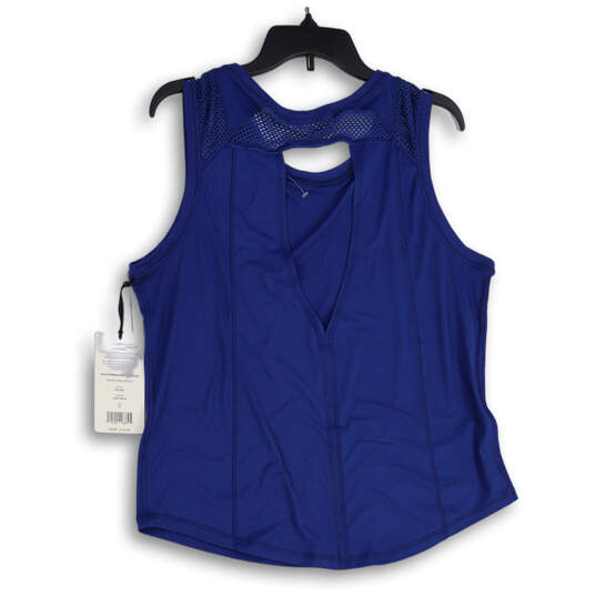 NWT 90 Degree By Reflex Womens Blue Mesh Cut Out Sleeveless Tank Top Sz XL image number 2