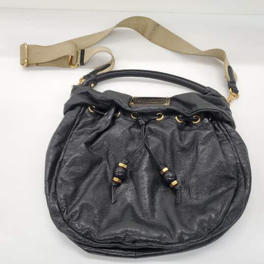 Marc by Marc Jacobs Black Leather Hobo Shoulder Bag AUTHENTICATED image number 1