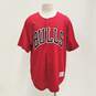 Mitchell & Ness Chicago Bulls Baseball Style Red Jersey Sz. XL image number 1