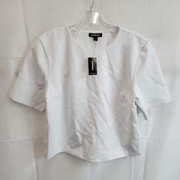 Express White Short Sleeve Pullover Top NWT Women's Size M