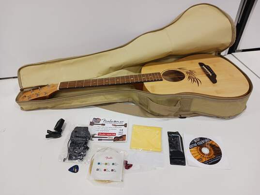 Luna 6-String Acoustic Bamboo Guitar & Accessories Bundle image number 1