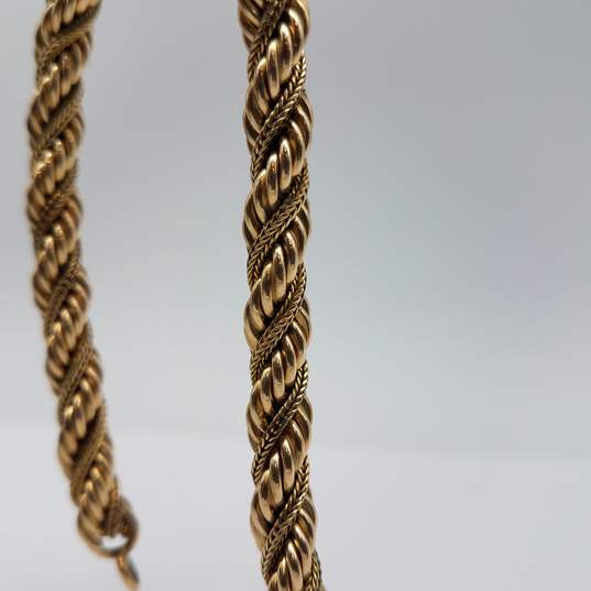 10k Gold Heavy Chunky 6.5mm Rope Chain Bracelet 24.1g image number 5