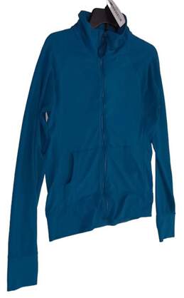 Womens Blue13SA187AK Long Sleeve Full Zip Mock Neck Jacket Size Small alternative image