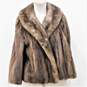 Vintage Nicolai Furs Women's Taupe Grey Brown Mink Fur Mid-Length Coat image number 1