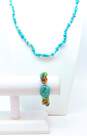 Artisan Turquoise Chip Bead Jewelry 59.4g image number 1