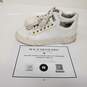 Miu Miu White Leather Lace Up Sneakers Women's Size 9 image number 1