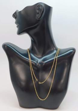 Fancy 14k Yellow Gold Rope Chain Necklace 5.8g