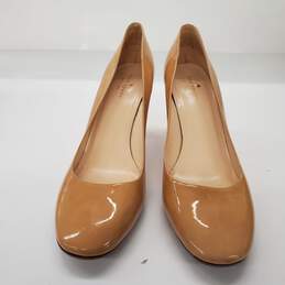 Kate Spade New York Women's Tan Patent Leather Block Heels Size 11B