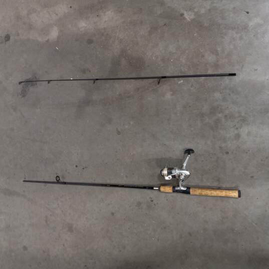 Black Fishing Pole w/ Cork Handle & Cirrus Reel image number 1