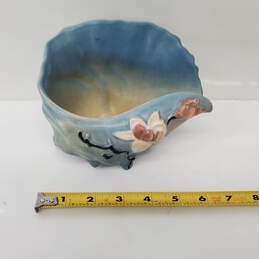 Vintage Roseville Pottery Conch Shell Magnolia Blue Jardiniere