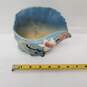 Vintage Roseville Pottery Conch Shell Magnolia Blue Jardiniere image number 1