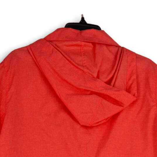 Womens Pink Long Sleeve Hooded Drawstring Activewear Full-Zip Jacket Sz XL image number 4