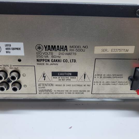 Yamaha RX-500U Stereo AM FM Receiver Untested image number 3