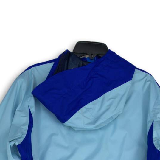 Columbia Mens Blue Hooded Long Sleeve Full-Zip Windbreaker Jacket Size Large image number 4