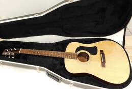 George Washburn Brand D-12N Model 6-String Wooden Acoustic Guitar w/ Hard Case