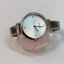 Designer Coach 0277 Silver-Tone Stainless Steel Bangle Analog Wristwatch