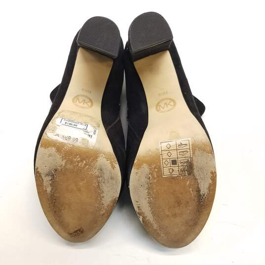 Michael Kors Suede Heeled Ankle Boots Black 6.5 image number 6