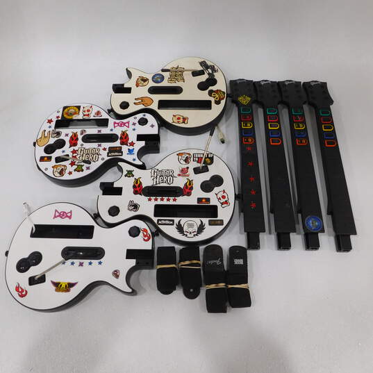 4 Guitar Hero Controllers Les Paul Nintendo Wii Wireless image number 1