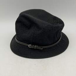 Coach Womens Black Round Wide Brim Leather Trim Bucket Hat Size M/L alternative image
