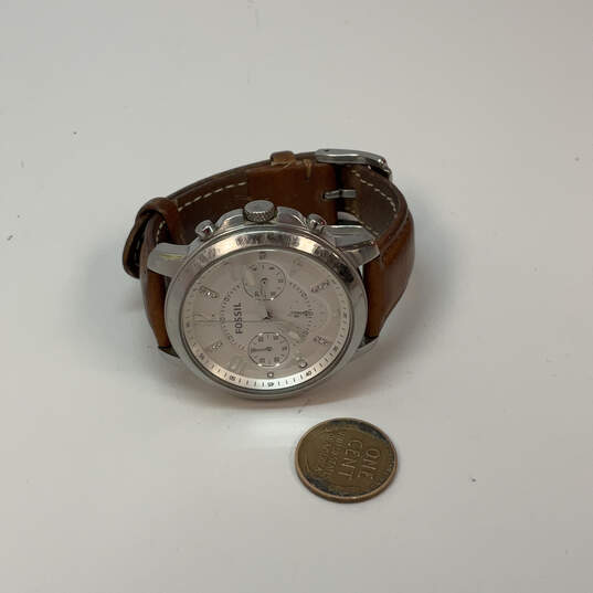 Designer Fossil Gwynn ES-4038 Silver-Tone Stainless Steel Analog Wristwatch image number 2
