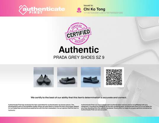 Prada Grey Sneaker Casual Shoe Men 9 image number 11