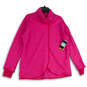 NWT Womens Pink Dri-Fit Long Sleeve Reversible Pullover Sweatshirt Size M image number 1