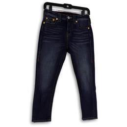 Womens Blue Denim Medium Wash Stretch Pockets Skinny Leg Jeans Size 26