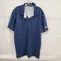 NWT Adidas MN's Prime Green Blue Pattern Polo Short Sleeve Shirt Size L image number 1