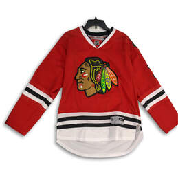 Mens Red Chicago Blackhawks Patrick Sharp #10 Hockey NHL Jersey Size L