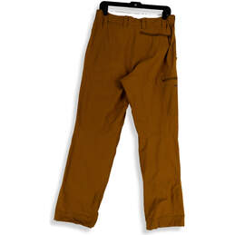Mens Brown Flat Front Pockets Straight Leg Field Hiking Pants Size Medium alternative image