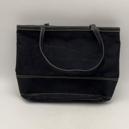 Coach Womens Black Leather Trim Double Handle Tote Bag image number 2