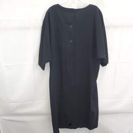 Vintage Adrian-Avery Black Wool Crepe Dress Women's Size 12 alternative image