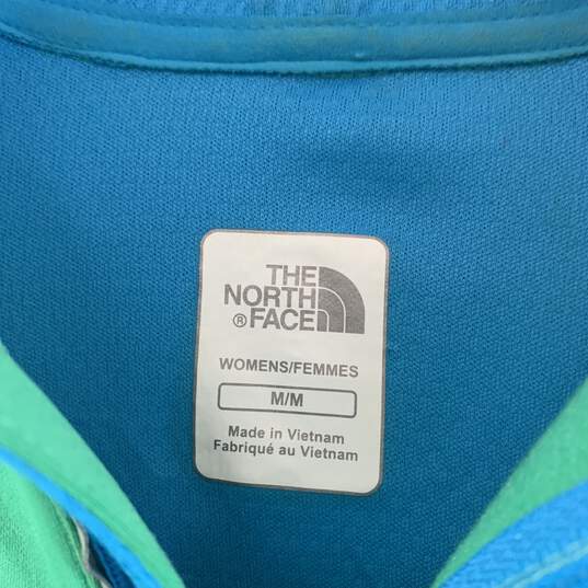 Women's Green The North Face 1/2-Zip Pullover, Sz. M image number 3
