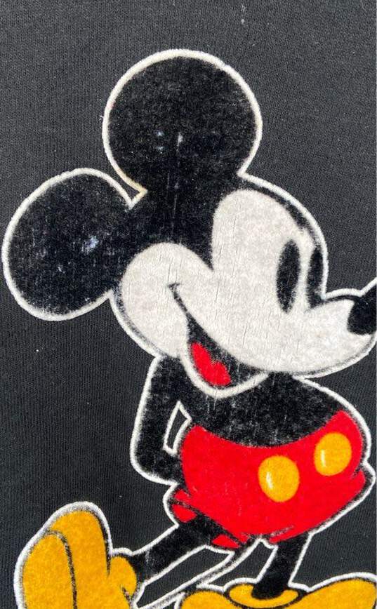 Disney Mens Black Mickey Mouse Long Sleeve Pullover Sweatshirt Size Large image number 5