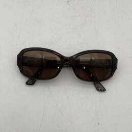 Womens GU7410 Black Brown Lens Full Rim Fashionable Rectangle Sunglasses