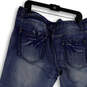 Mens Blue Medium Wash Denim Distressed Pockets Straight Leg Jeans Size 40 image number 3