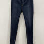 Womens Blue Denim Dark Wash Pockets Regular Fit Skinny Leg Jeans Size 30 image number 1