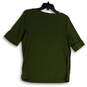 Womens Green Cuffed 3/4 Sleeve Round Neck Stretch Pullover T-Shirt Size 1X image number 2
