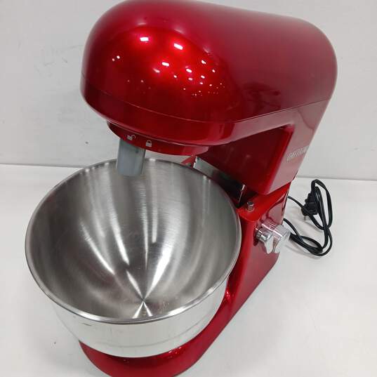 Cheftronic Electric Red Kitchen Mixer With Accessories image number 4