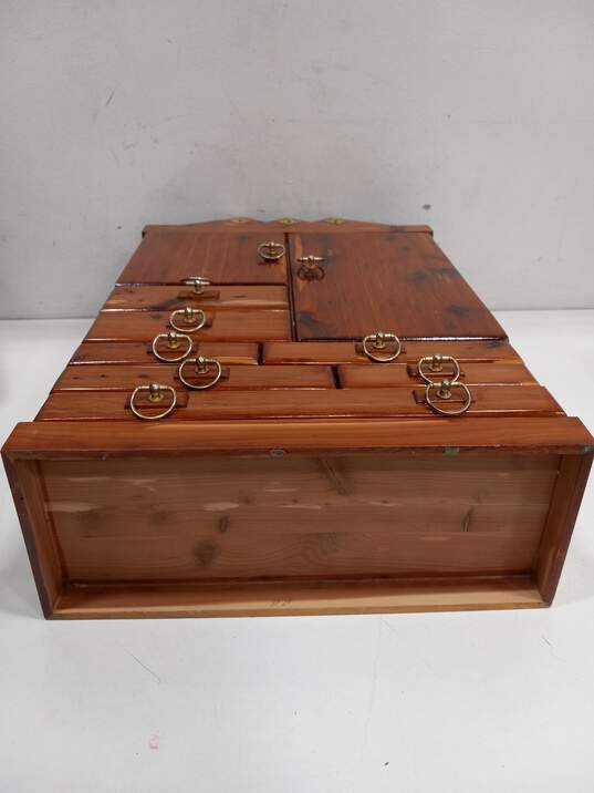 Armoire Style Wooden Jewelry Box image number 7