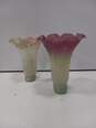 4 Lily Tulip Frosted Pink Glass Lamp Shades image number 4
