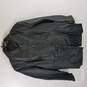 East 5th Men Black Leather Button Jacket 3X image number 1