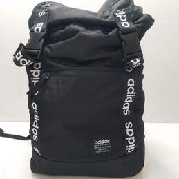 Adidas Black Nylon Drawstring Backpack Bag