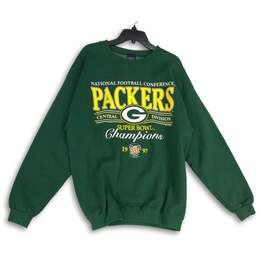 Galt Sand Mens Yellow Green Bay Packers Crew Neck Pullover Sweatshirt Size Large