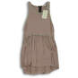 NWT Womens Beige Lace Trim Sleeveless Round Neck Tank Top Size Small image number 1