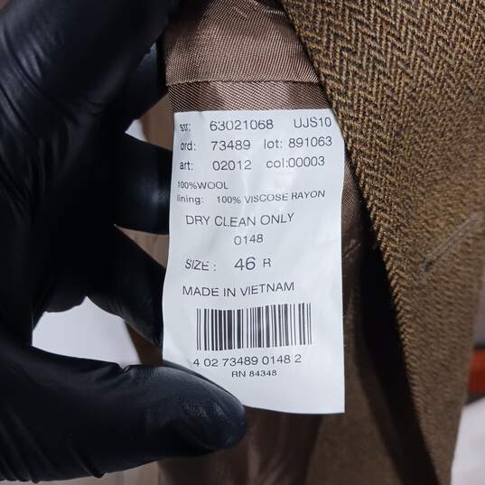 Alan Flusser Men's Brown Dress Coat Size 46R image number 4