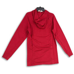Womens Red Long Sleeve Drawstring Pullover Hoodie Size Medium alternative image