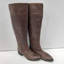 Franco Sorto Knee-High Brown Leather Boots Size 10M