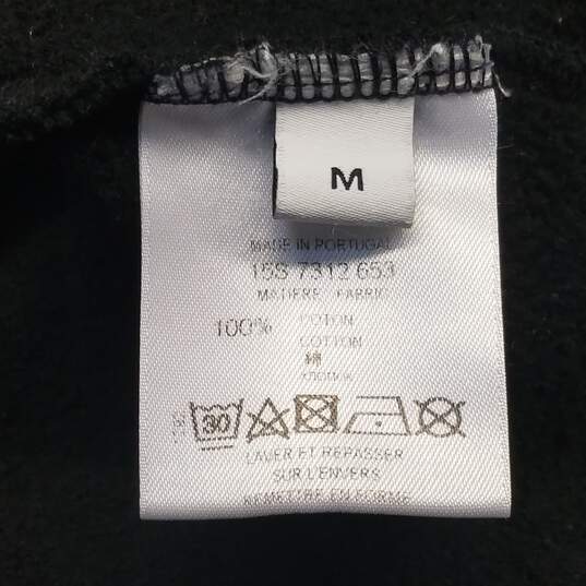 Mens Black Cotton Long Sleeve Crew Neck Pullover Sweatshirt Size Medium image number 4